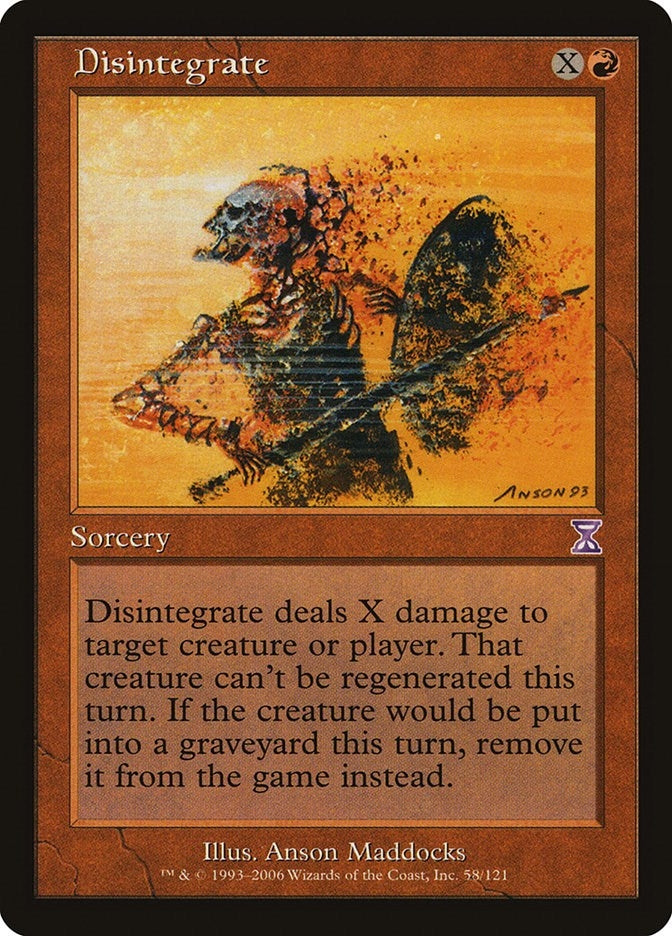 Image for Disintegrate (Timeshifted) (58) - Magic: The Gathering