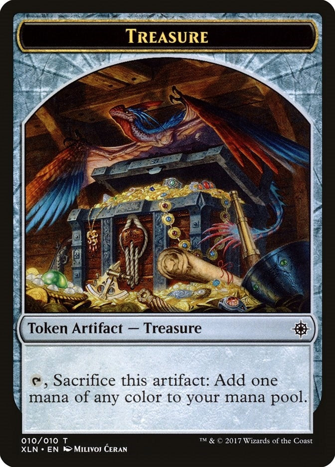 Image for Treasure Token (010) (Ixalan) (10) - Magic: The Gathering