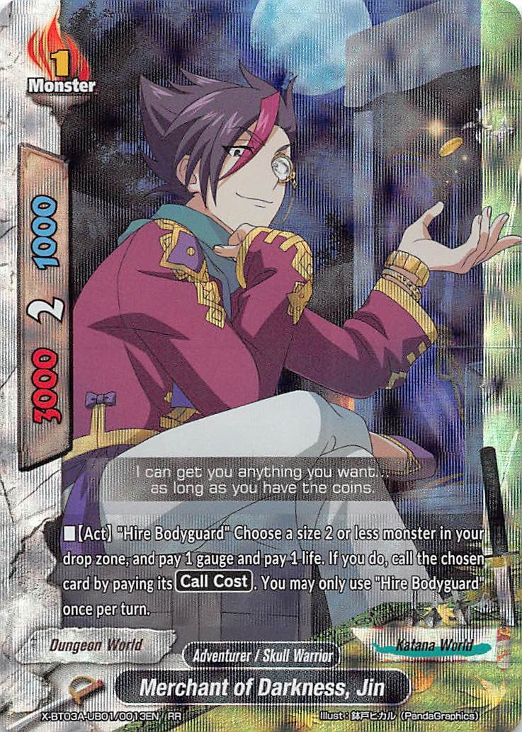 Image for Merchant of Darkness, Jin (LVL Up! Heroes & Adventurers!) (X-BT03A-UB01/0013EN) - Future Card BuddyFight