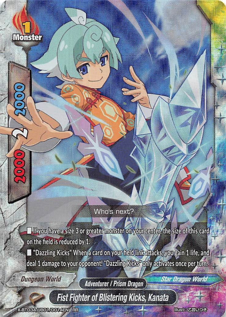 Image for Fist Fighter of Blistering Kicks, Kanata (LVL Up! Heroes & Adventurers!) (X-BT03A-UB01/0014EN) - Future Card BuddyFight