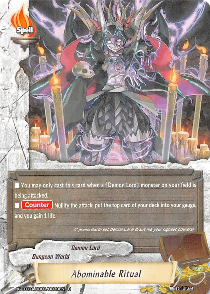 Image for Abominable Ritual (LVL Up! Heroes & Adventurers!) (X-BT03A-UB01/0039EN) - Future Card BuddyFight