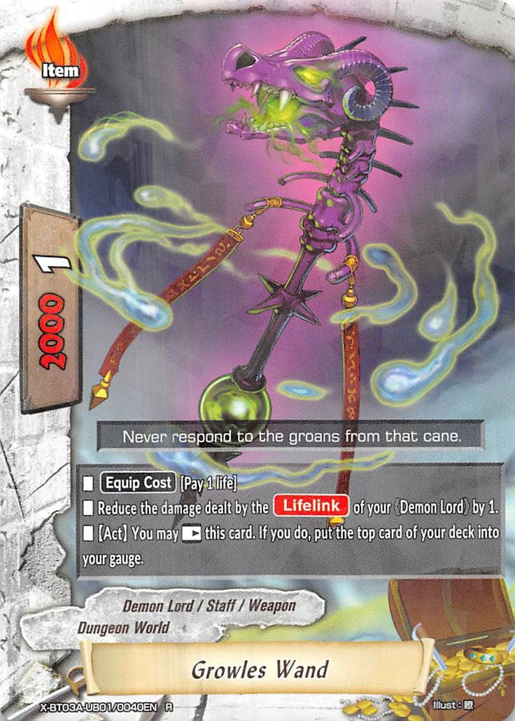 Image for Growles Wand (LVL Up! Heroes & Adventurers!) (X-BT03A-UB01/0040EN) - Future Card BuddyFight