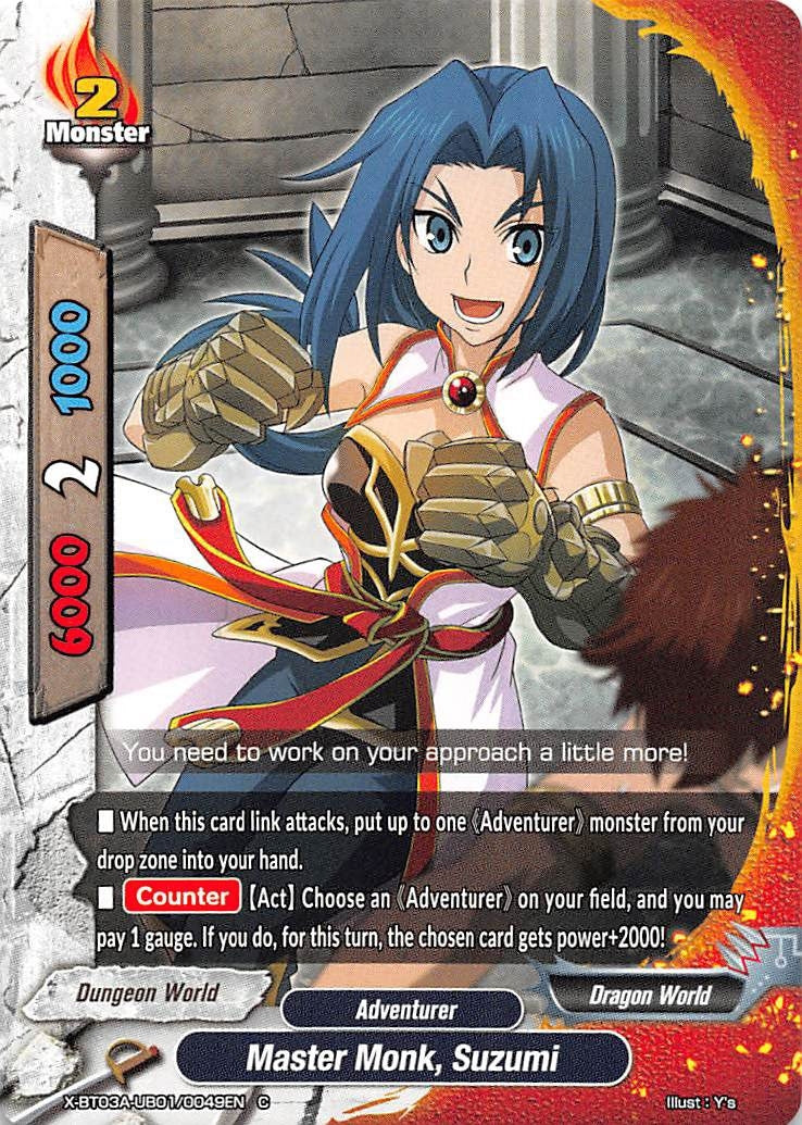 Image for Master Monk, Suzumi (LVL Up! Heroes & Adventurers!) (X-BT03A-UB01/0049EN) - Future Card BuddyFight