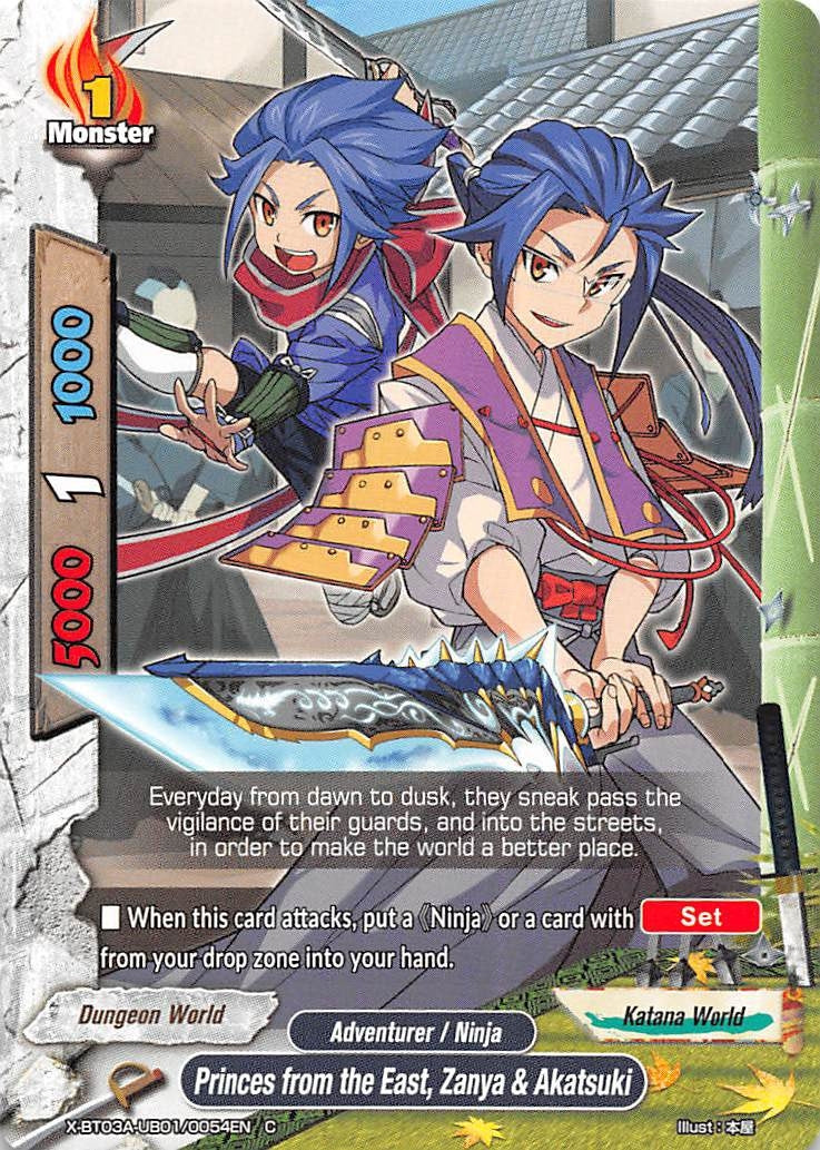 Image for Princes from the East, Zanya & Akatsuki (LVL Up! Heroes & Adventurers!) (X-BT03A-UB01/0054EN) - Future Card BuddyFight
