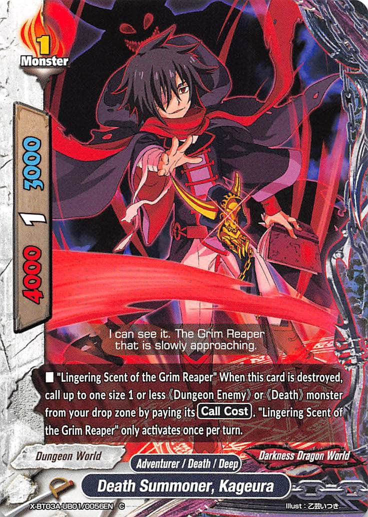 Image for Death Summoner, Kageura (LVL Up! Heroes & Adventurers!) (X-BT03A-UB01/0056EN) - Future Card BuddyFight