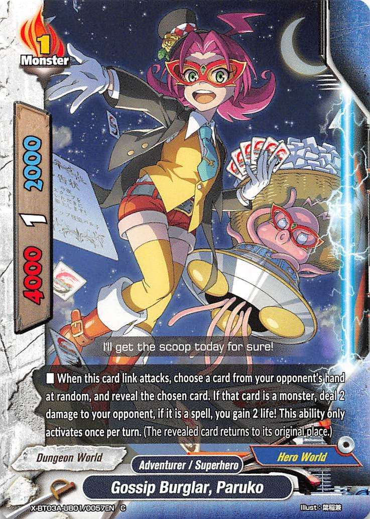 Image for Gossip Burglar, Paruko (LVL Up! Heroes & Adventurers!) (X-BT03A-UB01/0057EN) - Future Card BuddyFight