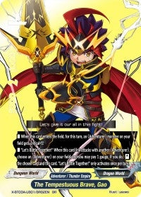 Image for The Tempestuous Brave, Gao (BR) (LVL Up! Heroes & Adventurers!) (X-BT03A-UB01/BR02EN) - Future Card BuddyFight