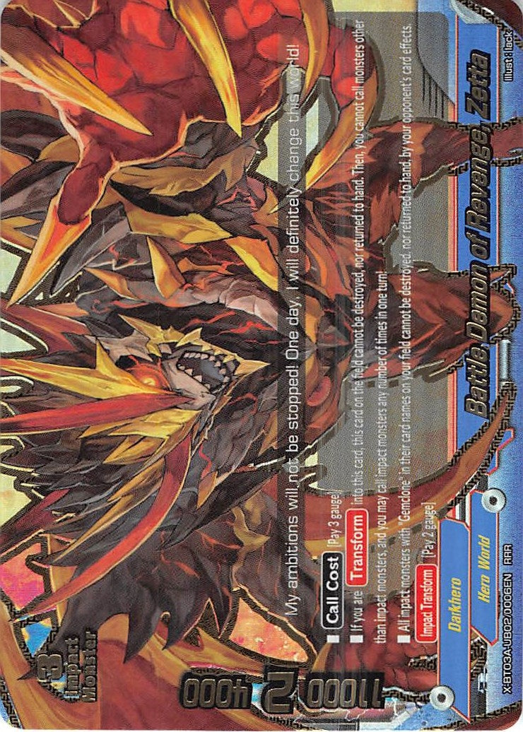 Image for Battle Demon of Revenge, Zetta (LVL Up! Heroes & Adventurers!) (X-BT03A-UB02/0006EN) - Future Card BuddyFight