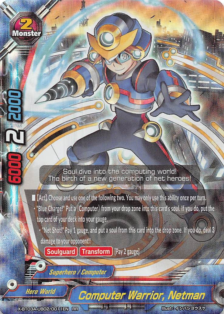 Image for Computer Warrior, Netman (LVL Up! Heroes & Adventurers!) (X-BT03A-UB02/0011EN) - Future Card BuddyFight
