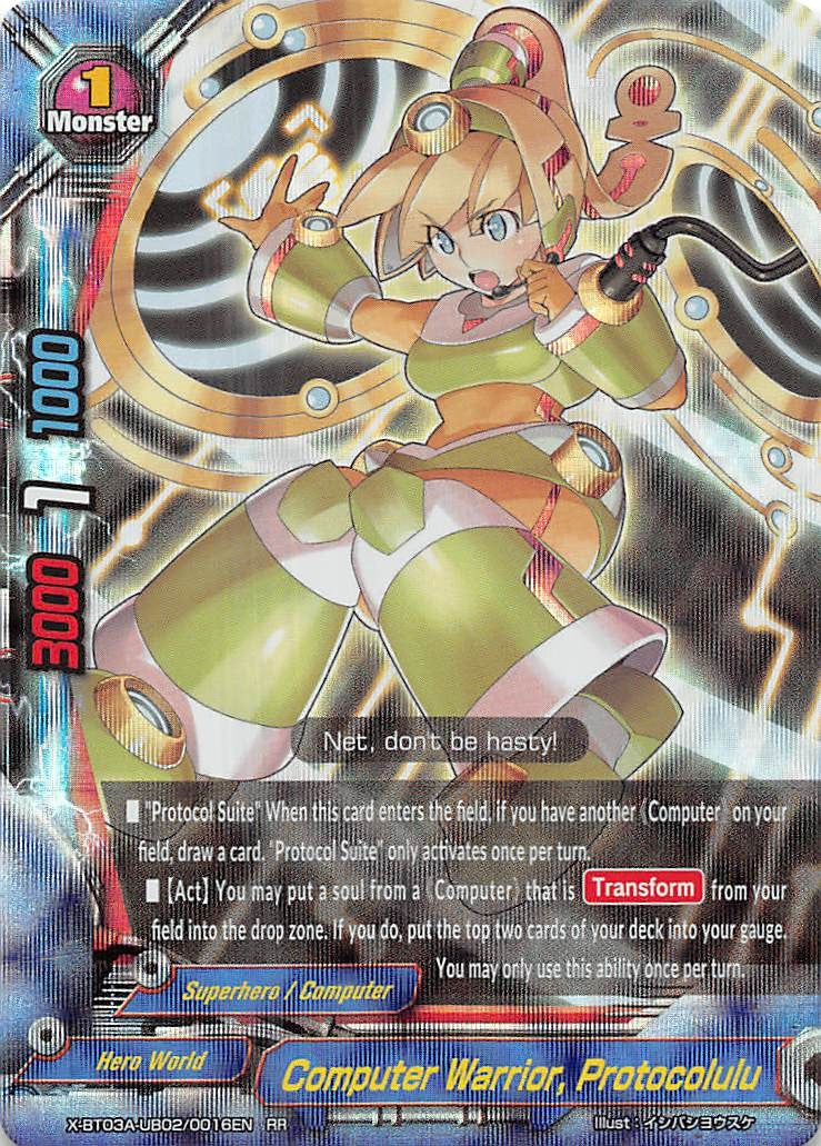 Image for Computer Warrior, Protocolulu (LVL Up! Heroes & Adventurers!) (X-BT03A-UB02/0016EN) - Future Card BuddyFight