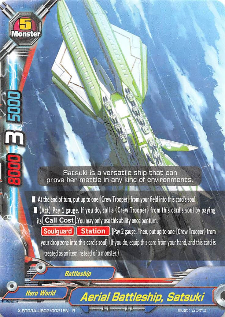 Image for Aerial Battleship, Satsuki (LVL Up! Heroes & Adventurers!) (X-BT03A-UB02/0021EN) - Future Card BuddyFight
