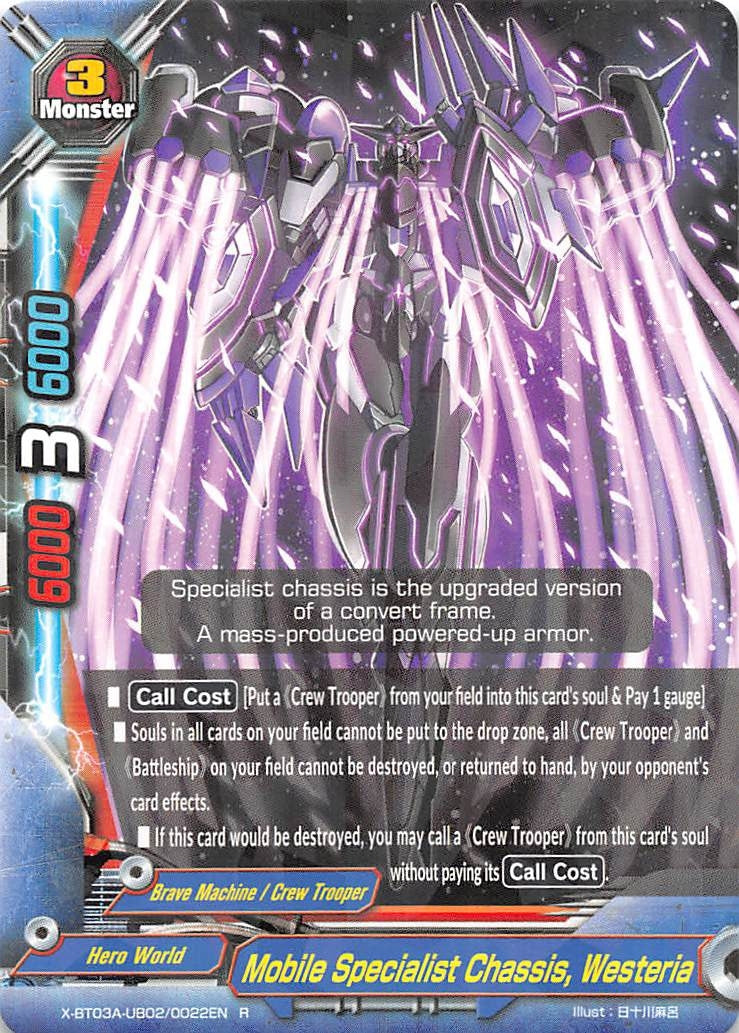 Image for Mobile Specialist Chassis, Westeria (LVL Up! Heroes & Adventurers!) (X-BT03A-UB02/0022EN) - Future Card BuddyFight