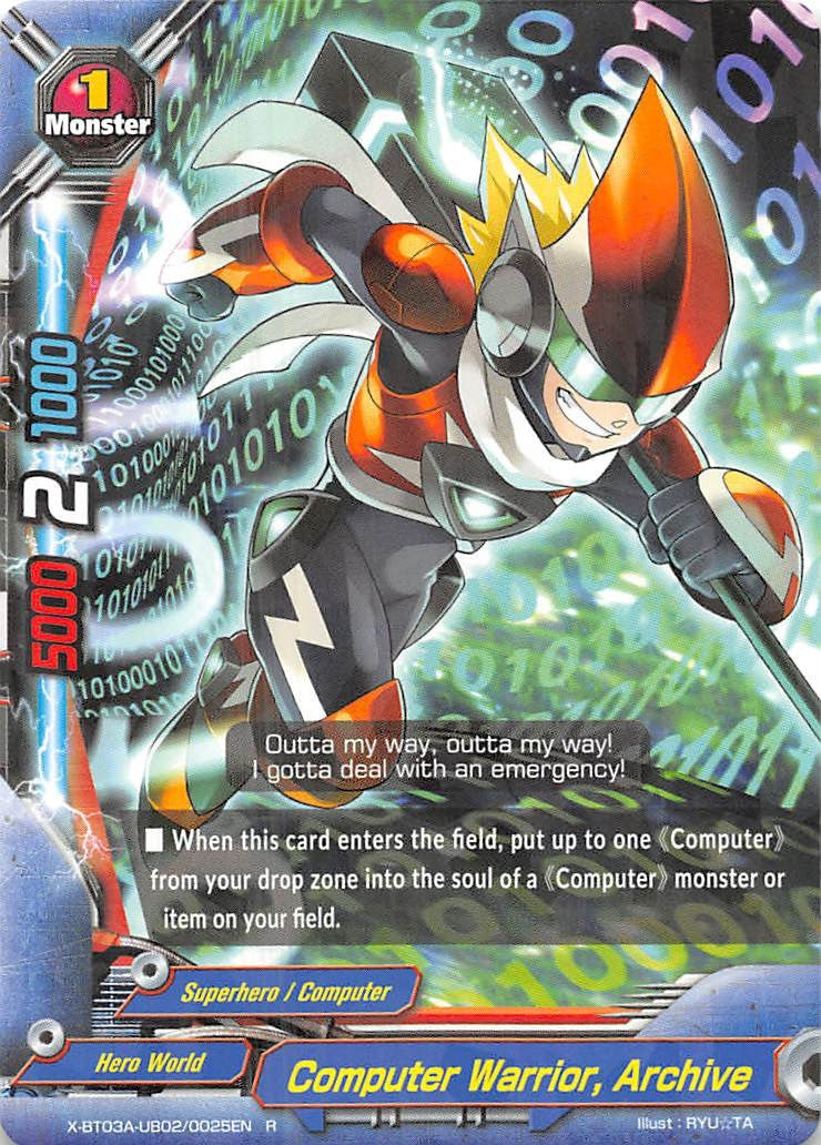 Image for Computer Warrior, Archive (LVL Up! Heroes & Adventurers!) (X-BT03A-UB02/0025EN) - Future Card BuddyFight