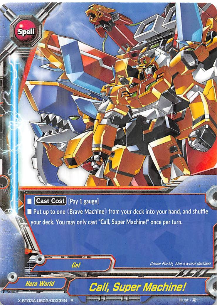 Image for Call, Super Machine! (LVL Up! Heroes & Adventurers!) (X-BT03A-UB02/0033EN) - Future Card BuddyFight