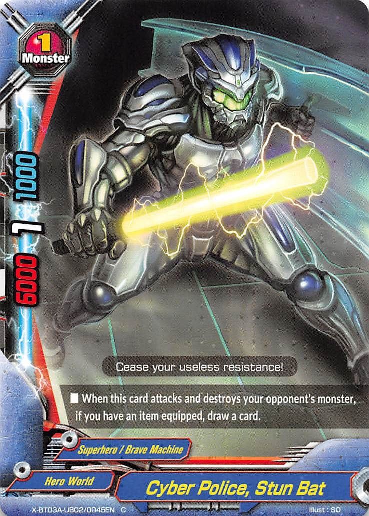 Image for Cyber Police, Stun Bat (LVL Up! Heroes & Adventurers!) (X-BT03A-UB02/0045EN) - Future Card BuddyFight