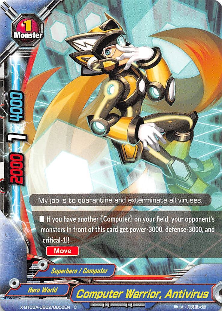 Image for Computer Warrior, Antivirus (LVL Up! Heroes & Adventurers!) (X-BT03A-UB02/0050EN) - Future Card BuddyFight