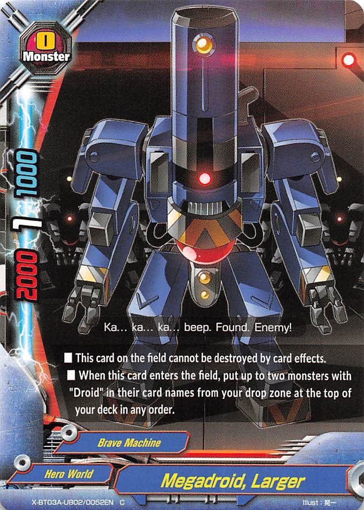 Image for Megadroid, Larger (LVL Up! Heroes & Adventurers!) (X-BT03A-UB02/0052EN) - Future Card BuddyFight