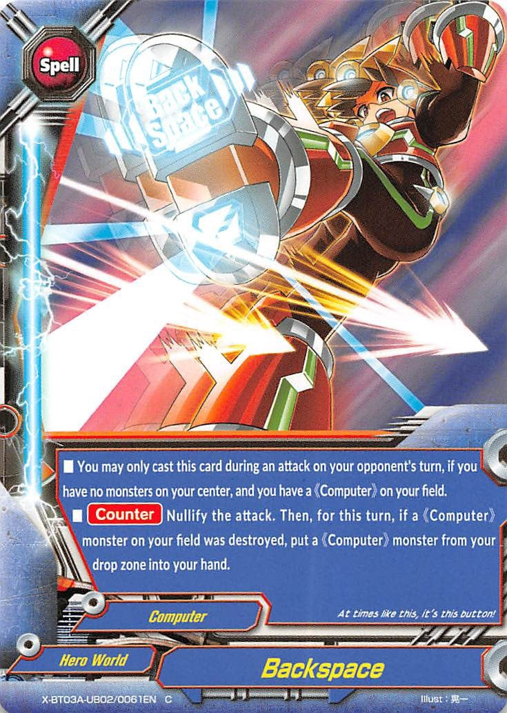 Image for Backspace (LVL Up! Heroes & Adventurers!) (X-BT03A-UB02/0061EN) - Future Card BuddyFight