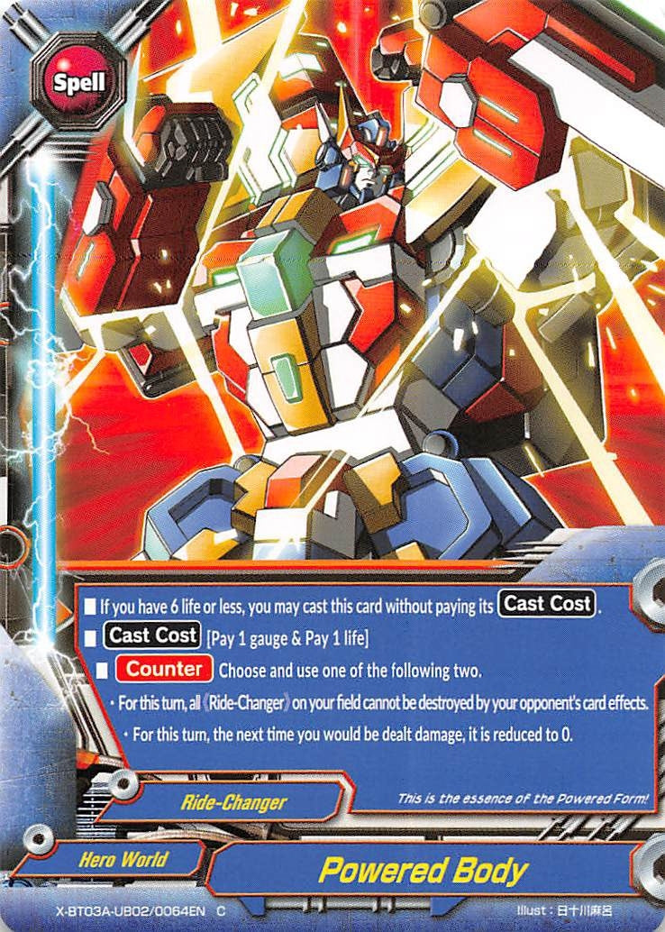 Image for Powered Body (LVL Up! Heroes & Adventurers!) (X-BT03A-UB02/0064EN) - Future Card BuddyFight