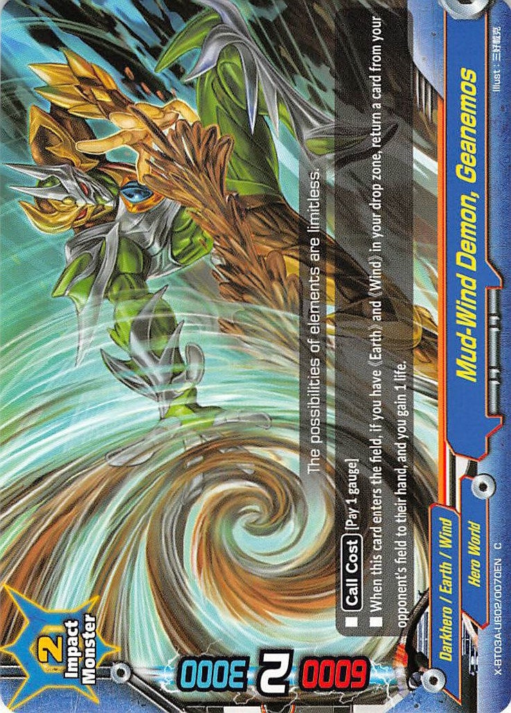 Image for Mud-Wind Demon, Geanemos (LVL Up! Heroes & Adventurers!) (X-BT03A-UB02/0070EN) - Future Card BuddyFight