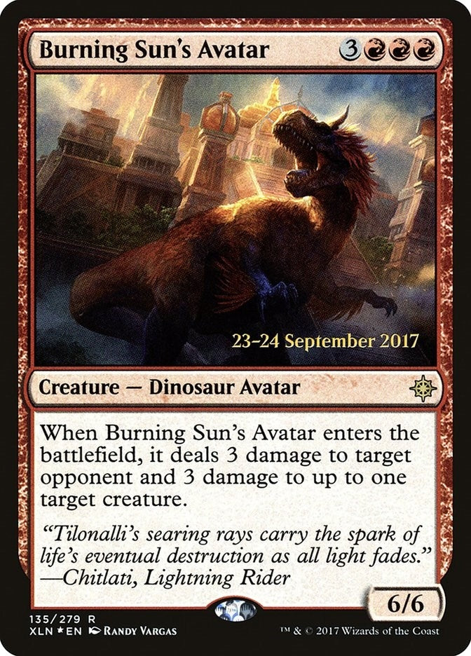 Image for Burning Sun's Avatar (Prerelease Cards) (135) - Magic: The Gathering