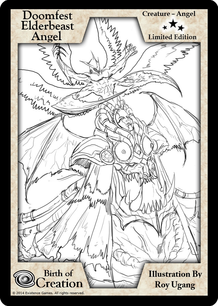 Image for Doomfest Elderbeast Angel (Limited Edition) (Limited Edition Sketch Cards) - Exodus TCG