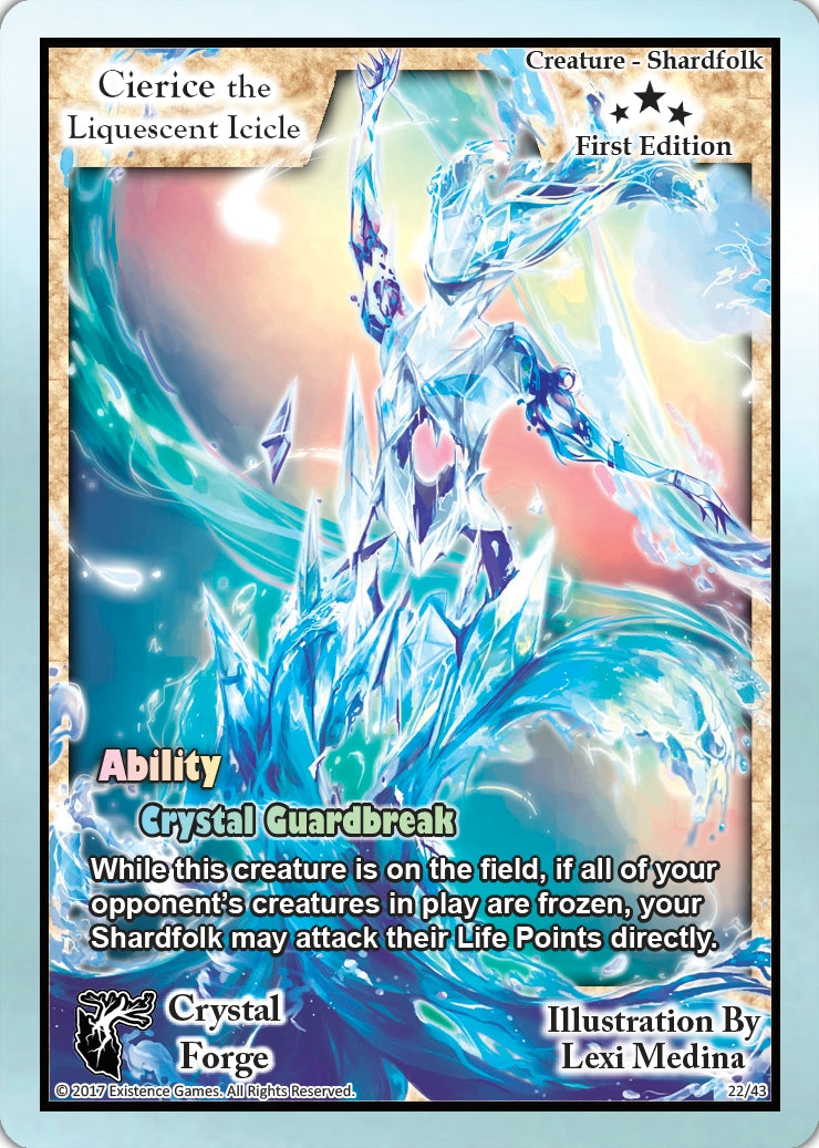 Image for Cierice the Liquescent Icicle (First Edition) (Crystal Forge) (22) - Exodus TCG