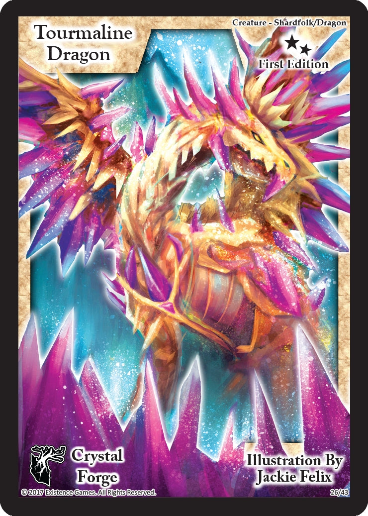Image for Tourmaline Dragon (First Edition) (Crystal Forge) (26) - Exodus TCG