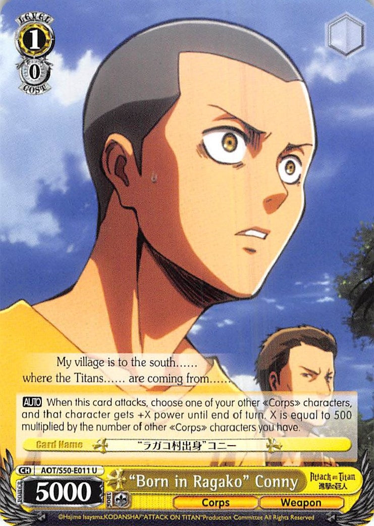 Image for "Born in Ragako" Conny (Attack on Titan Vol. 2) (AOT/S50-E011 U) - Weiss Schwarz