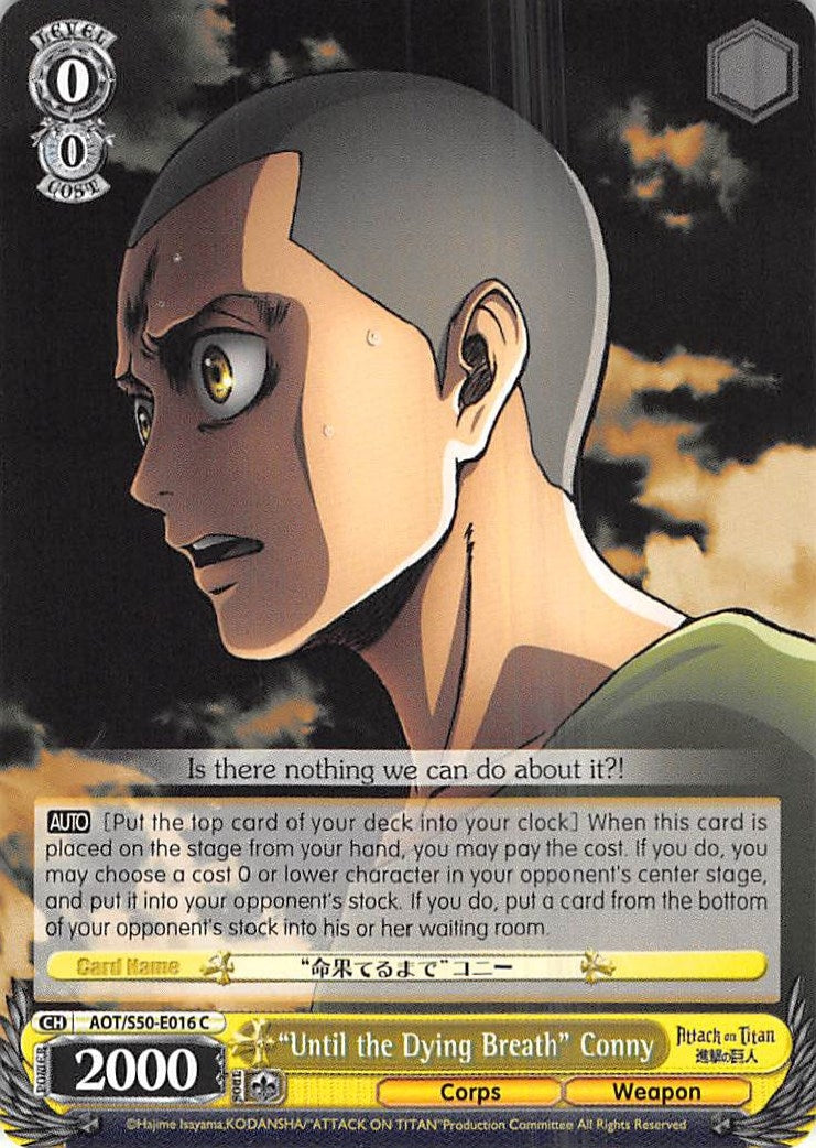 Image for "Until the Dying Breath" Conny (Attack on Titan Vol. 2) (AOT/S50-E016 C) - Weiss Schwarz