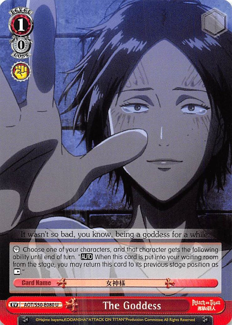 Image for The Goddess (Attack on Titan Vol. 2) (AOT/S50-E080 U) - Weiss Schwarz