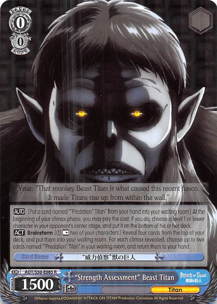 Image for "Strength Assessment" Beast Titan (Attack on Titan Vol. 2) (AOT/S50-E085 R) - Weiss Schwarz