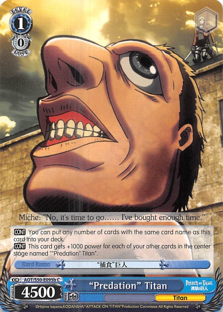 Image for "Predation" Titan (B) (Attack on Titan Vol. 2) (AOT/S50-E095b C) - Weiss Schwarz