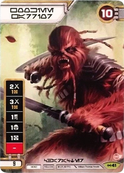 Image for Wookiee Warrior (Extended Full Art) (Aurebesh Text) (SWD: Promo Cards) (41) - Star Wars: Destiny