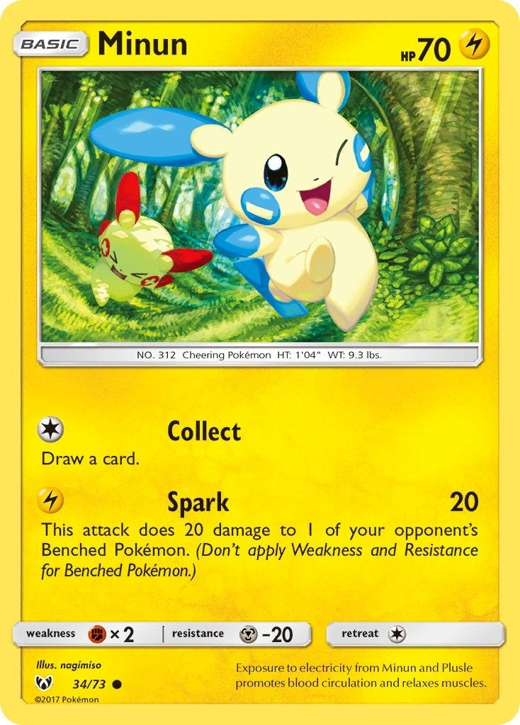 Image for Minun (Shining Legends) (34/73) - Pokemon