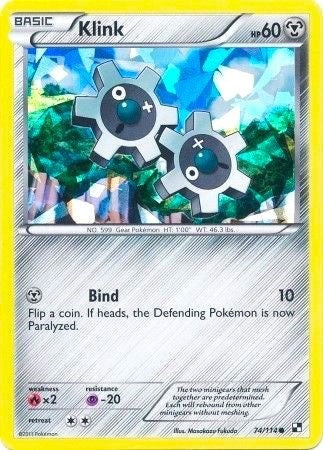 Image for Klink - 74/114 (Cracked Ice Holo) (Blister Exclusives) (074/114) - Pokemon