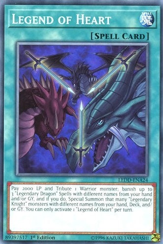 Image for Legend of Heart (Legendary Dragon Decks) (LEDD-ENA24) - YuGiOh