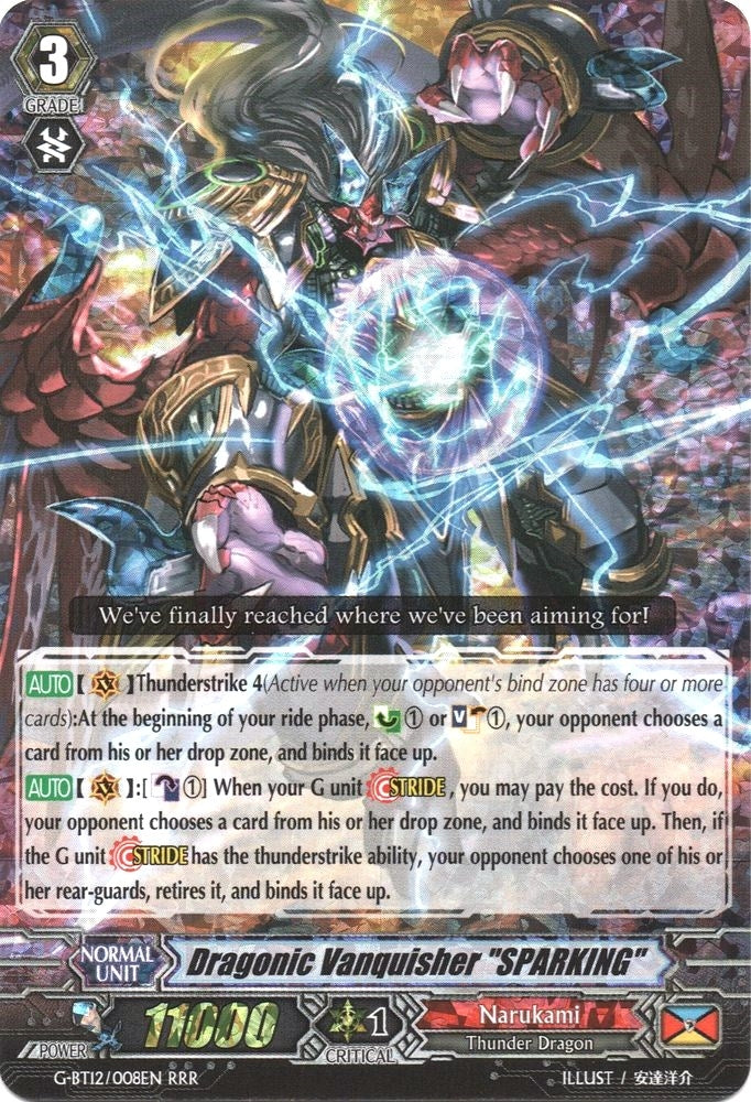 Image for Dragonic Vanquisher "SPARKING" (G-BT12: Dragon King's Awakening) (G-BT12/008EN) - Cardfight Vanguard
