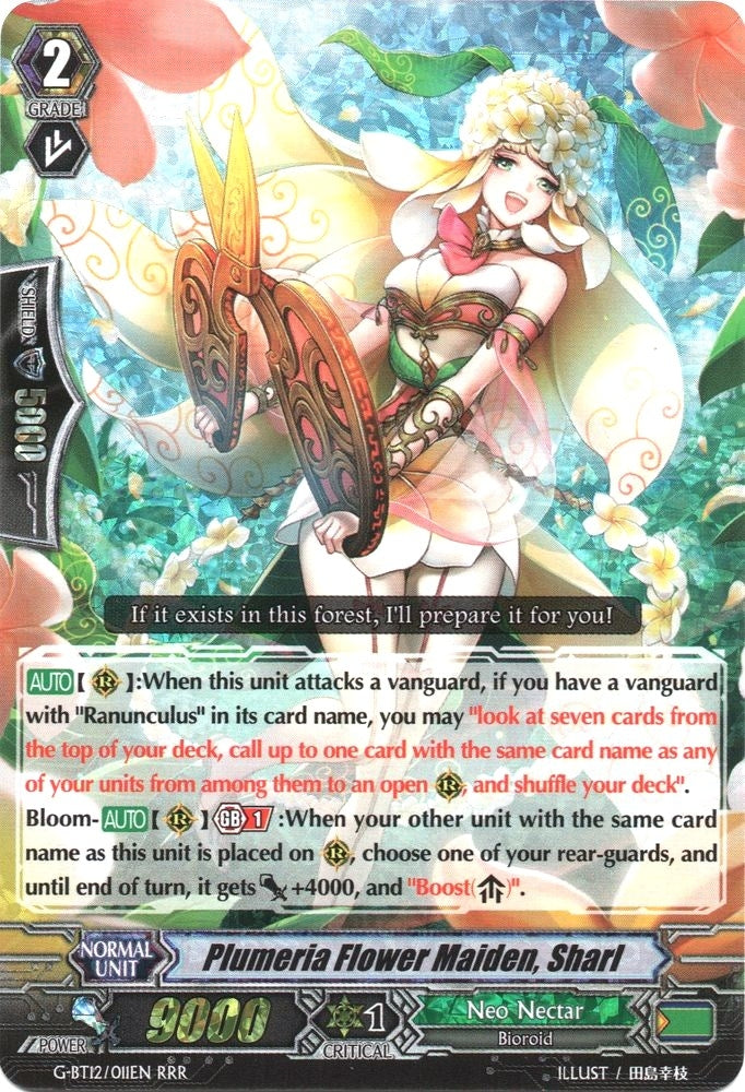 Image for Plumeria Flower Maiden, Sharl (G-BT12: Dragon King's Awakening) (G-BT12/011EN) - Cardfight Vanguard