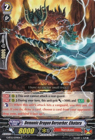 Image for Demonic Dragon Berserker, Chatura (G-BT12: Dragon King's Awakening) (G-BT12/079EN) - Cardfight Vanguard