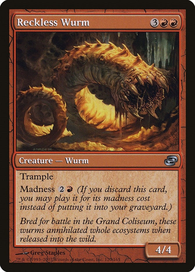 Image for Reckless Wurm (Planar Chaos) (120) - Magic: The Gathering