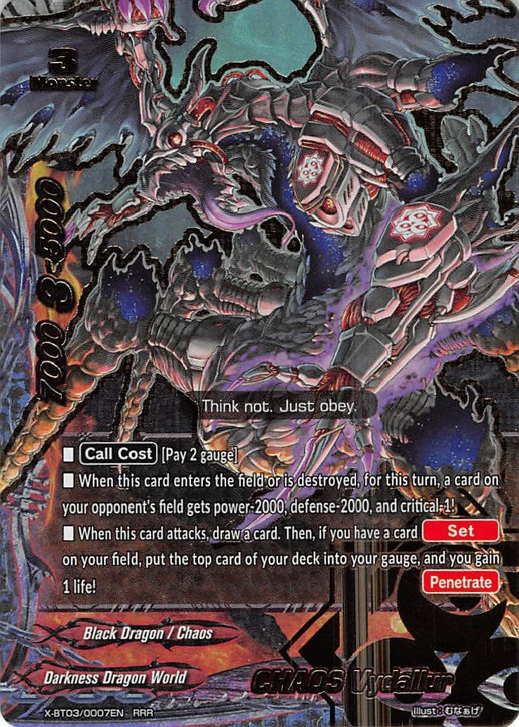 Image for CHAOS Vydallur (Overturn! Thunder Empire!!) (X-BT03/0007EN) - Future Card BuddyFight