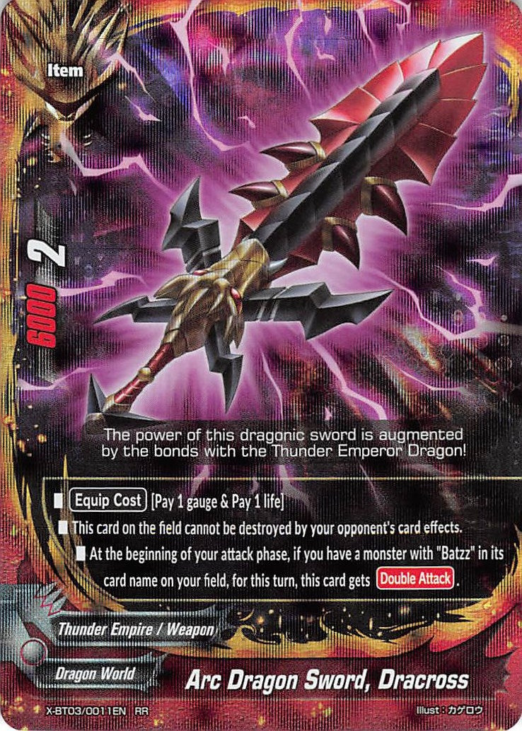Image for Arc Dragon Sword, Dracross (Overturn! Thunder Empire!!) (X-BT03/0011EN) - Future Card BuddyFight