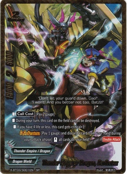 Image for Thunder Emperor Dragon, Barlbatzz (SP) (Overturn! Thunder Empire!!) (X-BT03/S001EN) - Future Card BuddyFight