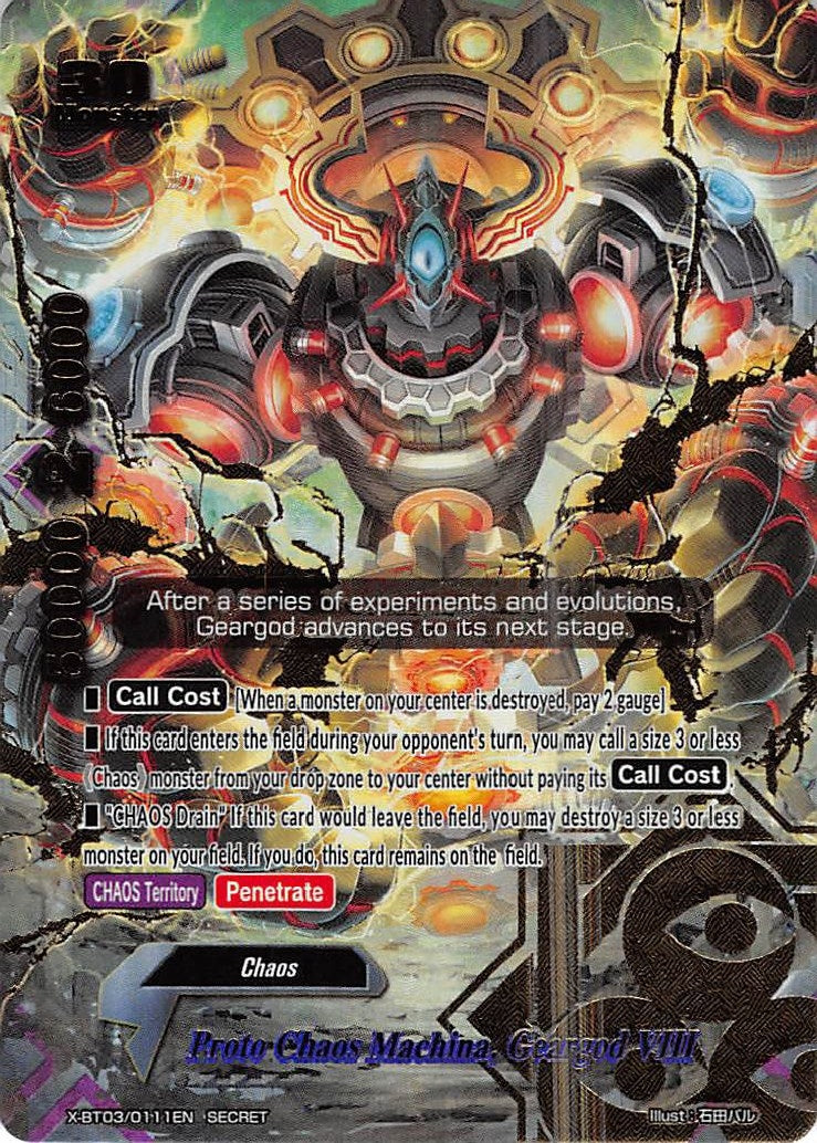 Image for Proto Chaos Machina, Geargod VIII (Overturn! Thunder Empire!!) (X-BT03/0111EN) - Future Card BuddyFight