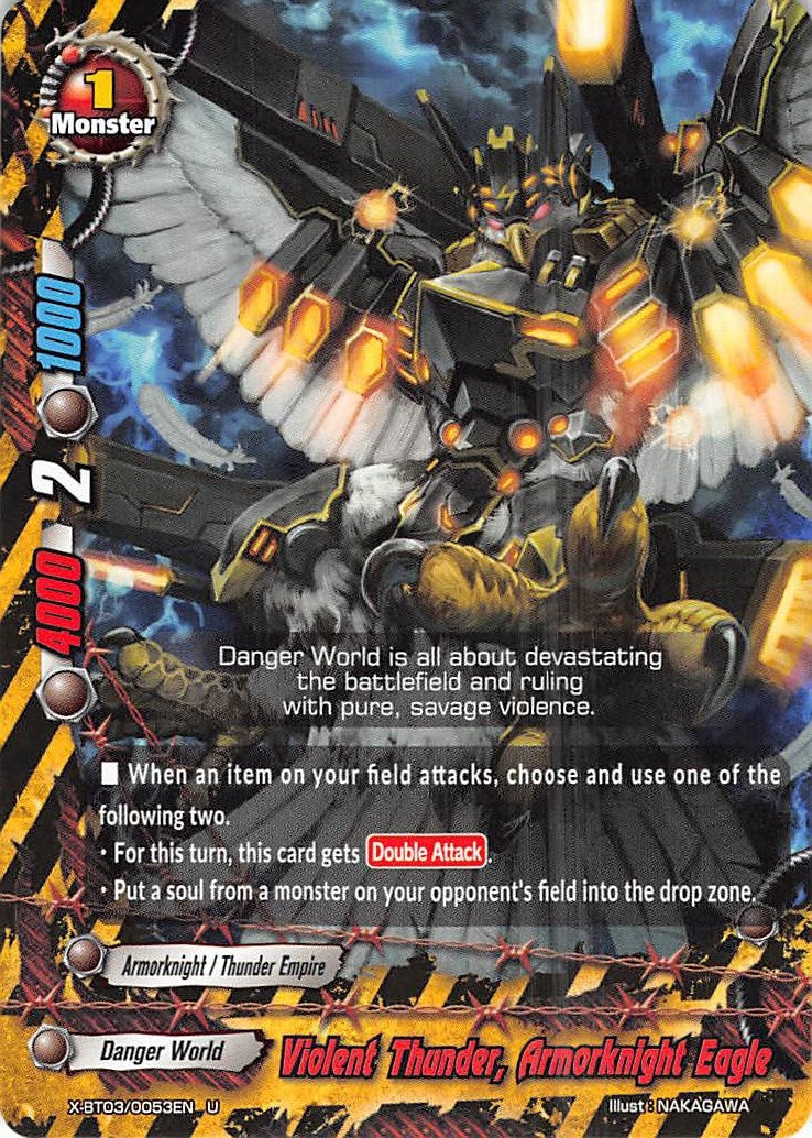 Image for Violent Thunder, Armorknight Eagle (Overturn! Thunder Empire!!) (X-BT03/0053EN) - Future Card BuddyFight