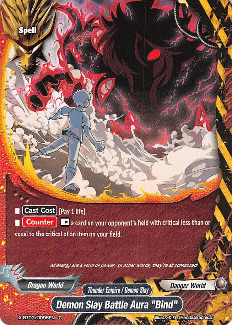 Image for Demon Slay Battle Aura "Bind" (Overturn! Thunder Empire!!) (X-BT03/0096EN) - Future Card BuddyFight