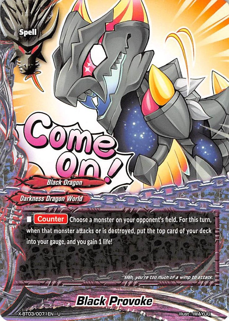 Image for Black Provoke (Overturn! Thunder Empire!!) (X-BT03/0071EN) - Future Card BuddyFight
