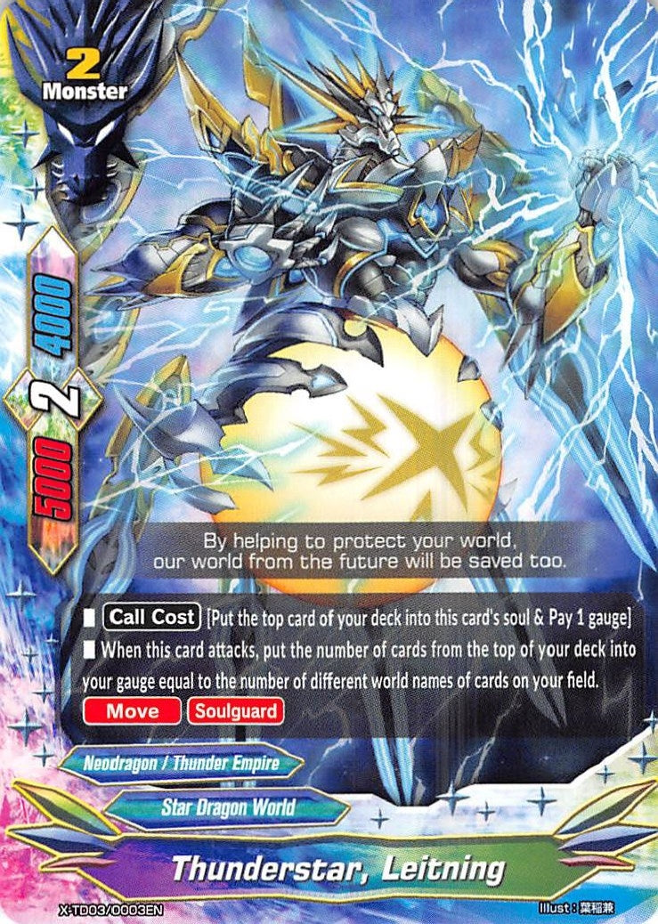 Image for Thunderstar, Leitning (X-TD03: Thunderous Warlords Alliance) (X-TD03/0003EN) - Future Card BuddyFight