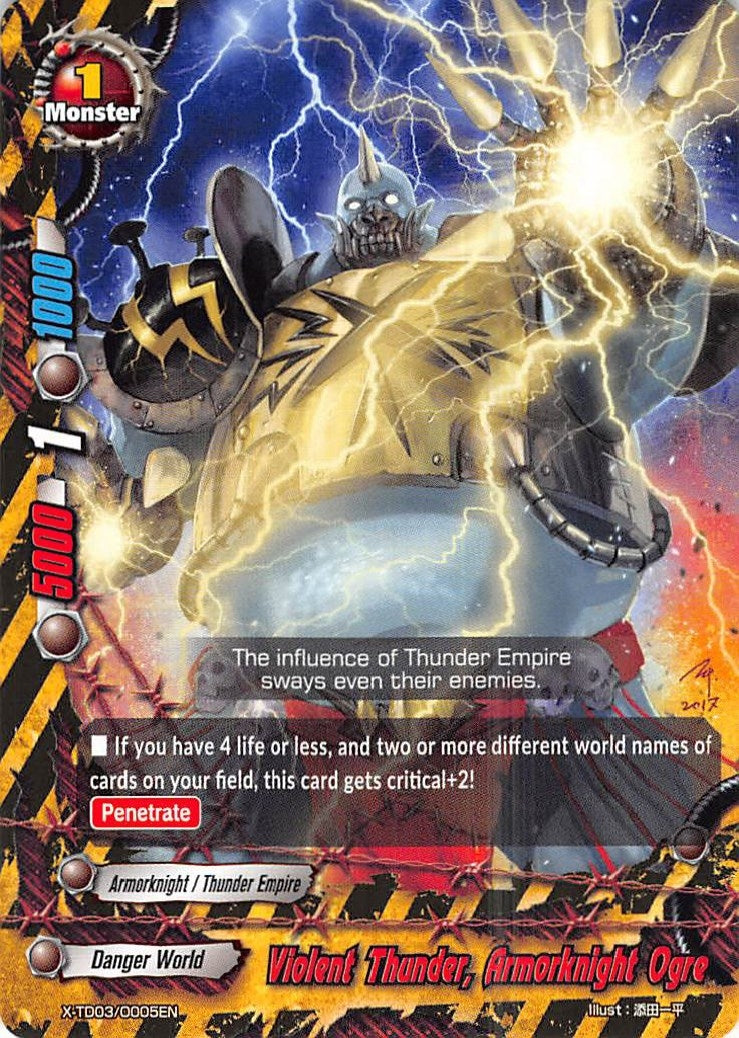 Image for Violent Thunder, Armorknight Ogre (X-TD03: Thunderous Warlords Alliance) (X-TD03/0005EN) - Future Card BuddyFight